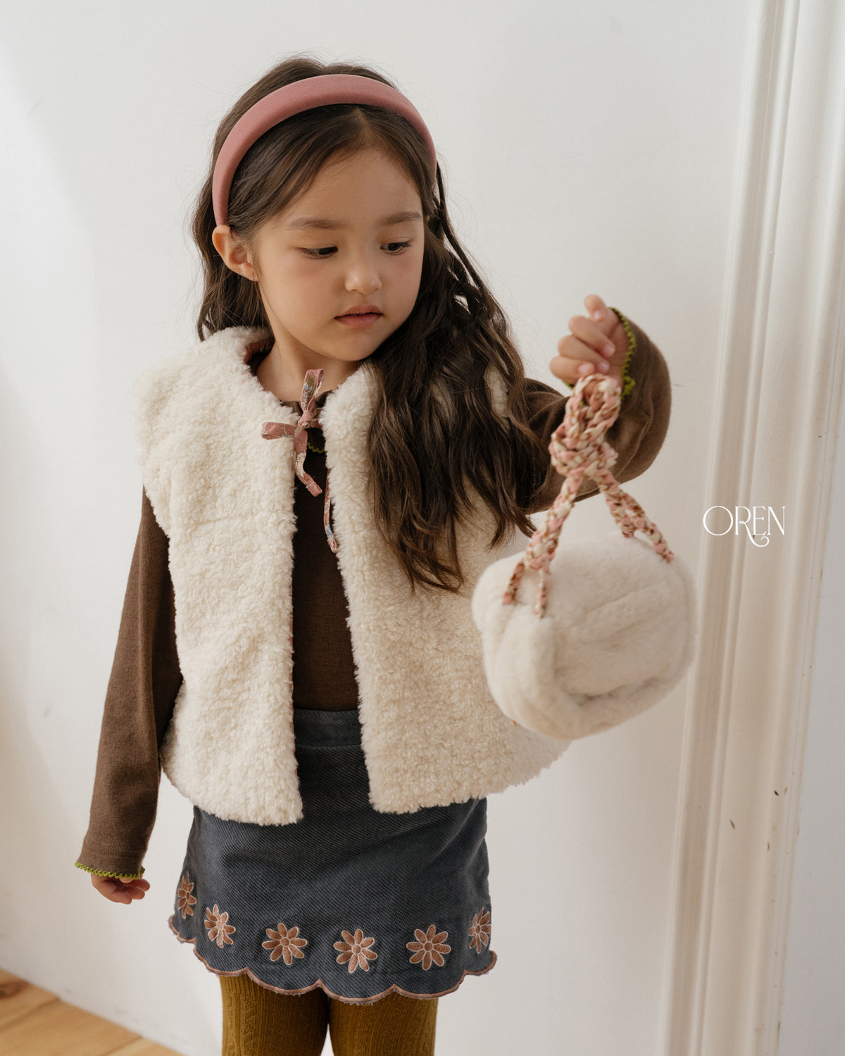 【OREN】lavender bear padded vest (2oz)