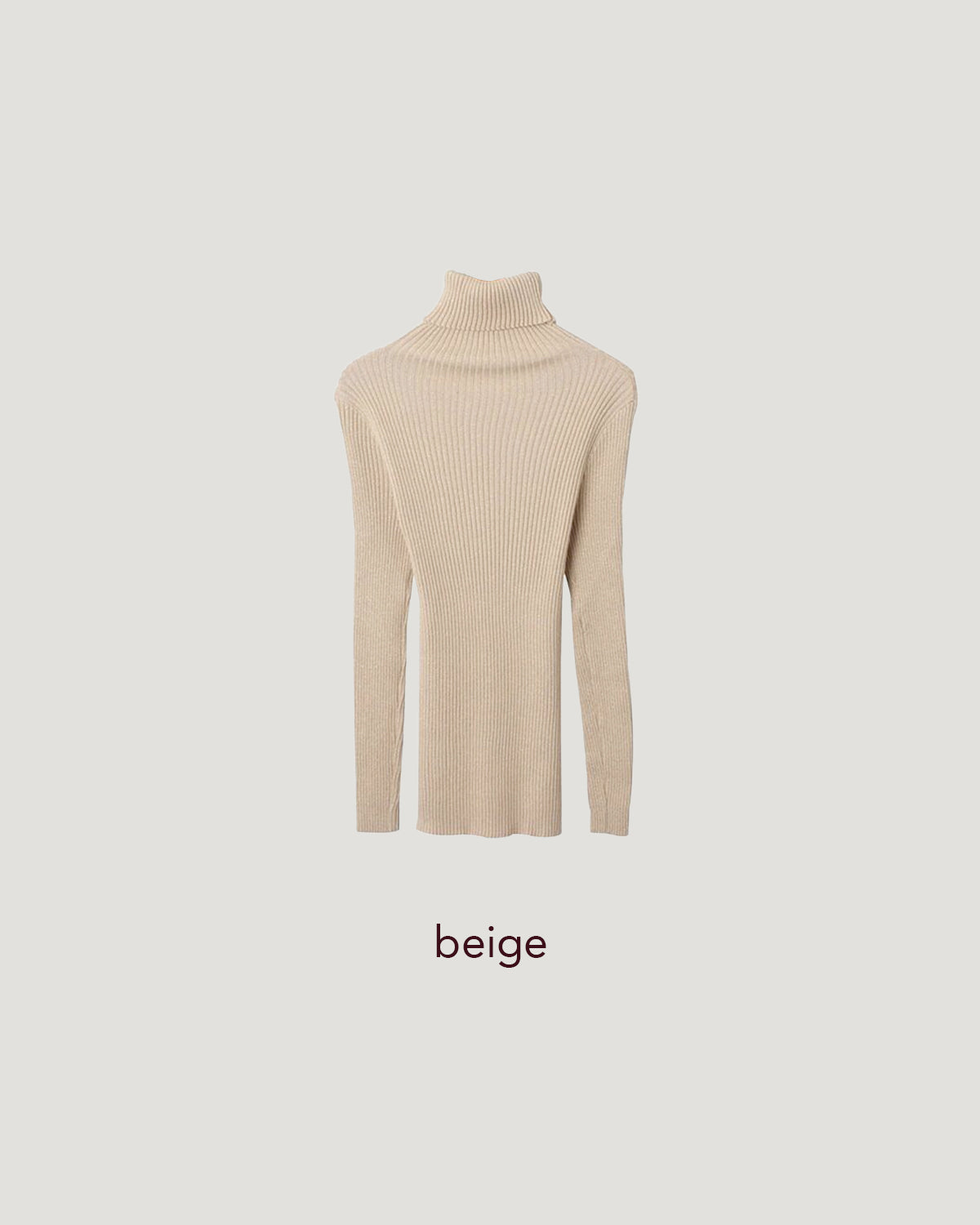 glitter turtleneck rib knit