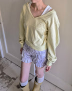 satin shirring short pants