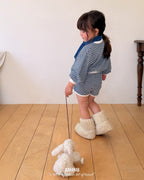 【BANANAJ】knit stripe pants