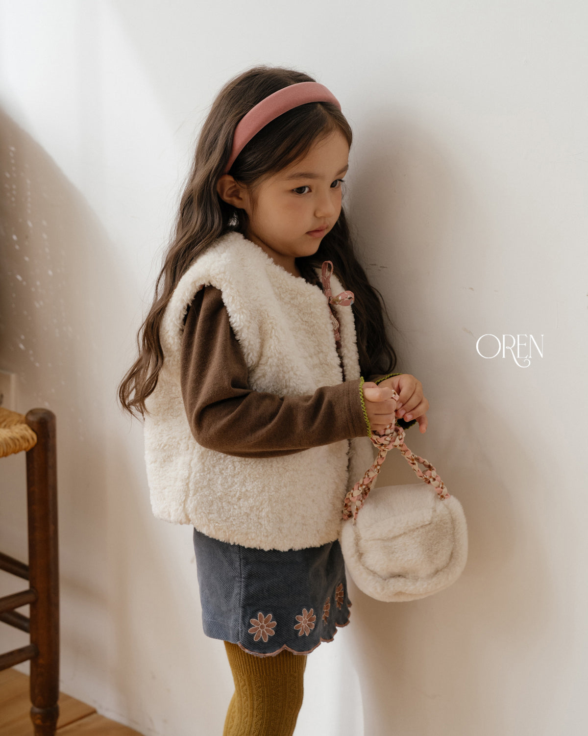【OREN】lavender bear padded vest (2oz)