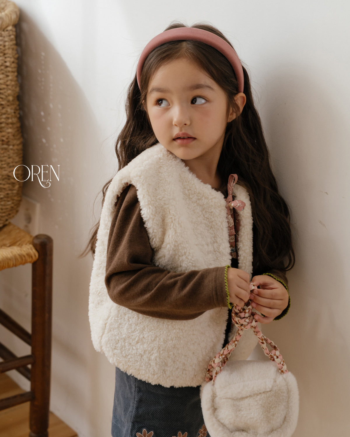 【OREN】lavender bear padded vest (2oz)