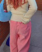 heart pocket corduroy pants