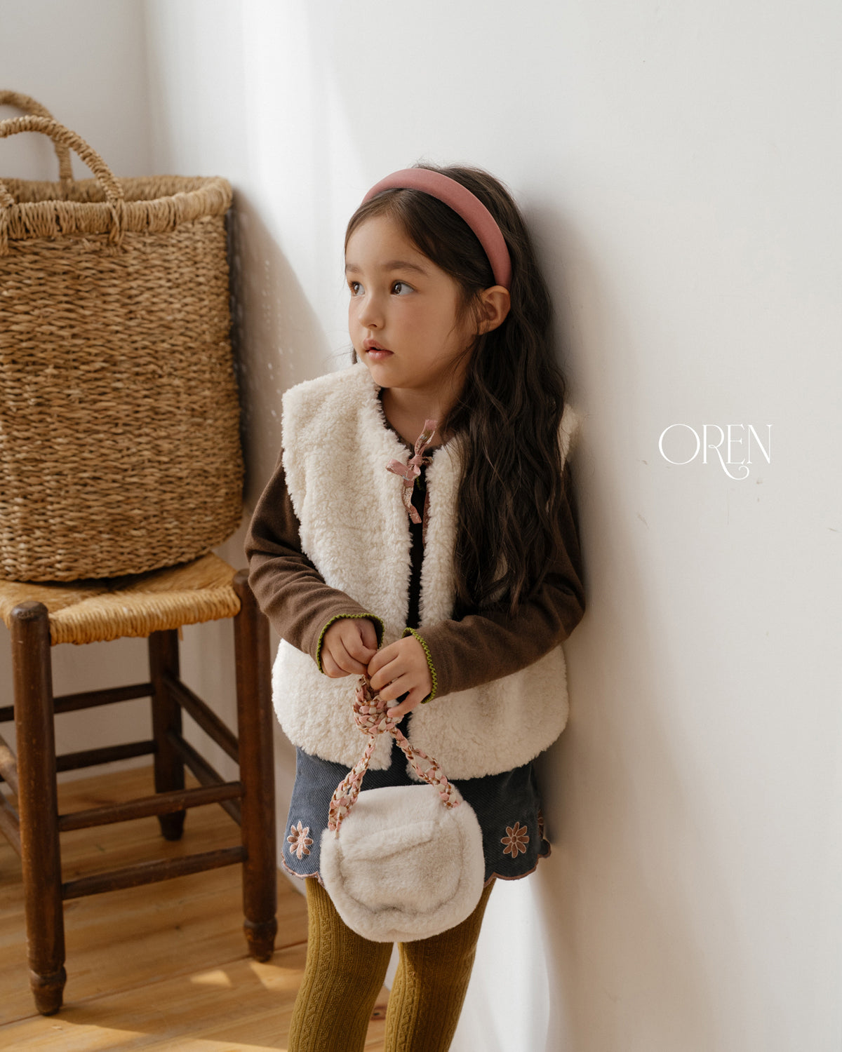 【OREN】lavender bear padded vest (2oz)