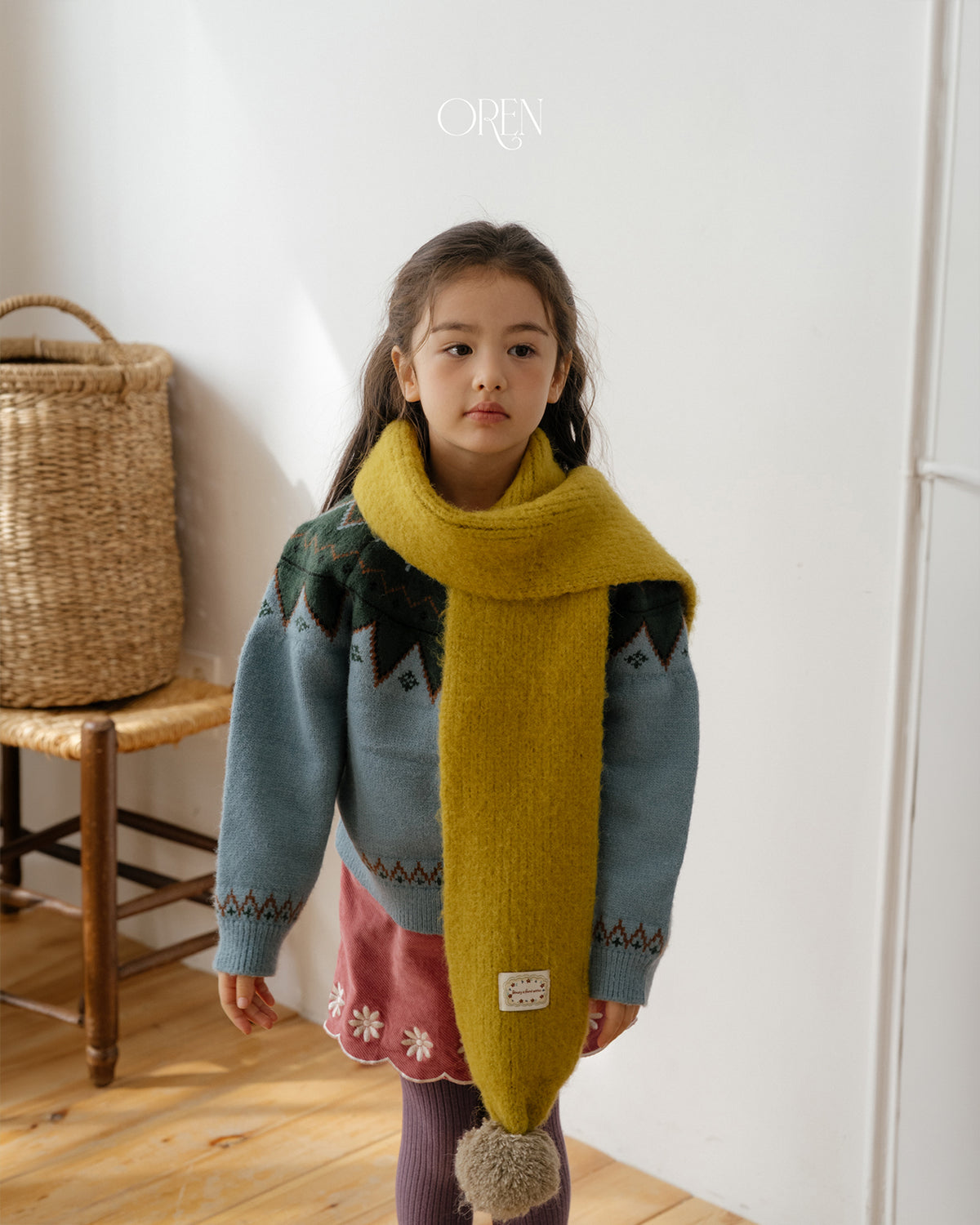 【OREN】merci pom-pom muffler