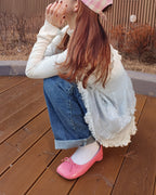 ribbon rounded square toe shoes