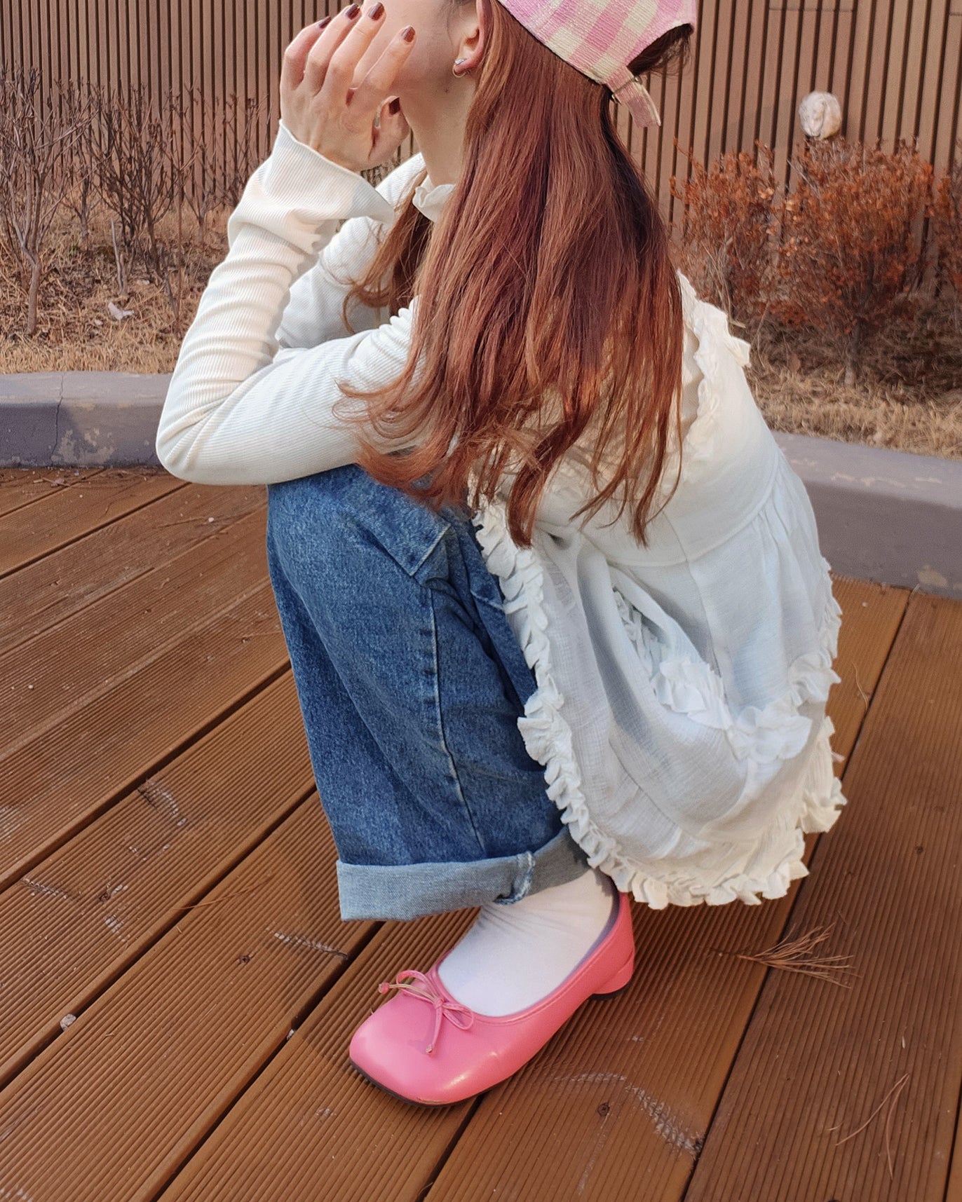 ribbon rounded square toe shoes