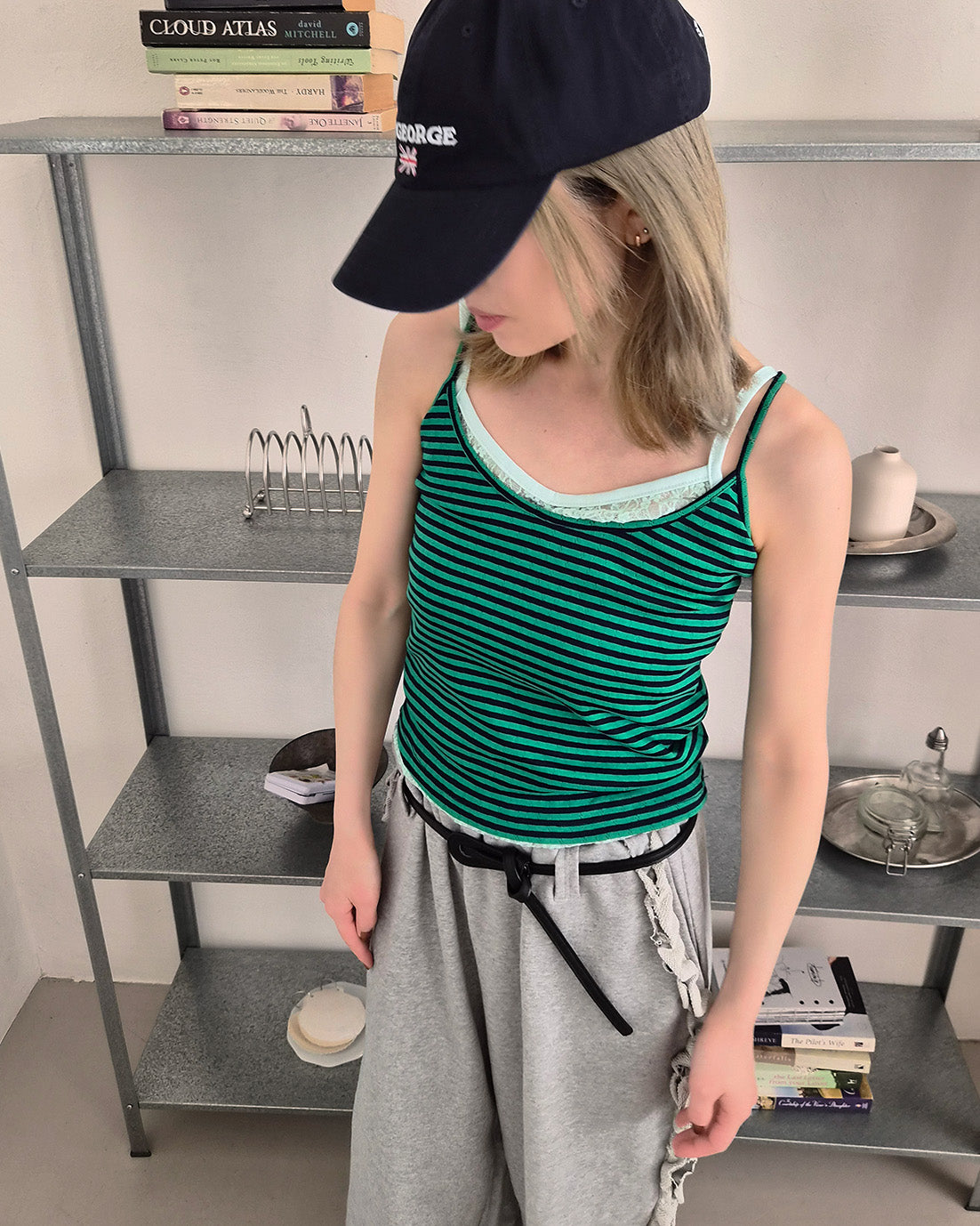 multi stripe camisole
