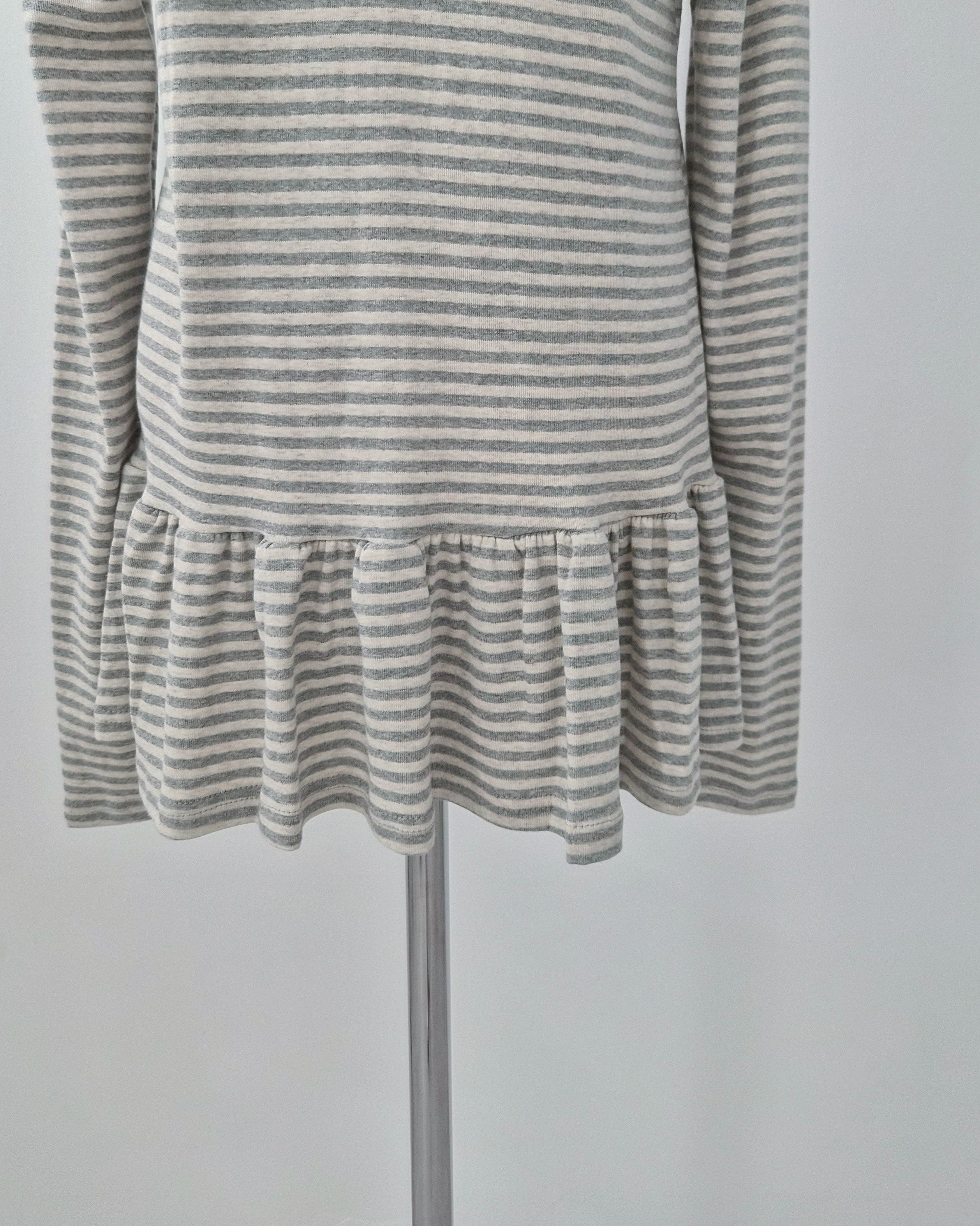 stripe hem frill food T