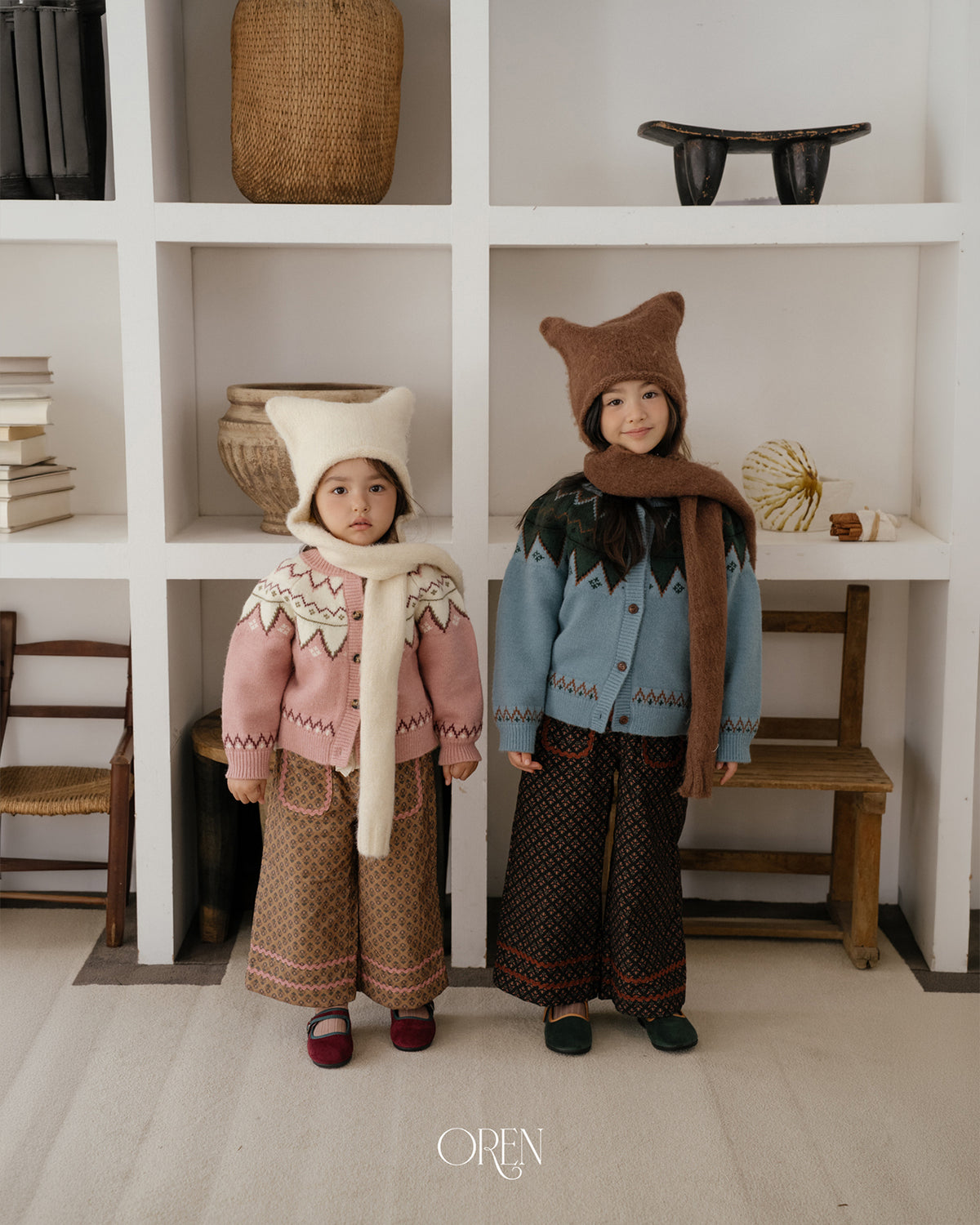 【OREN】cat muffler beanie