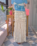 shirring popcorn skirt