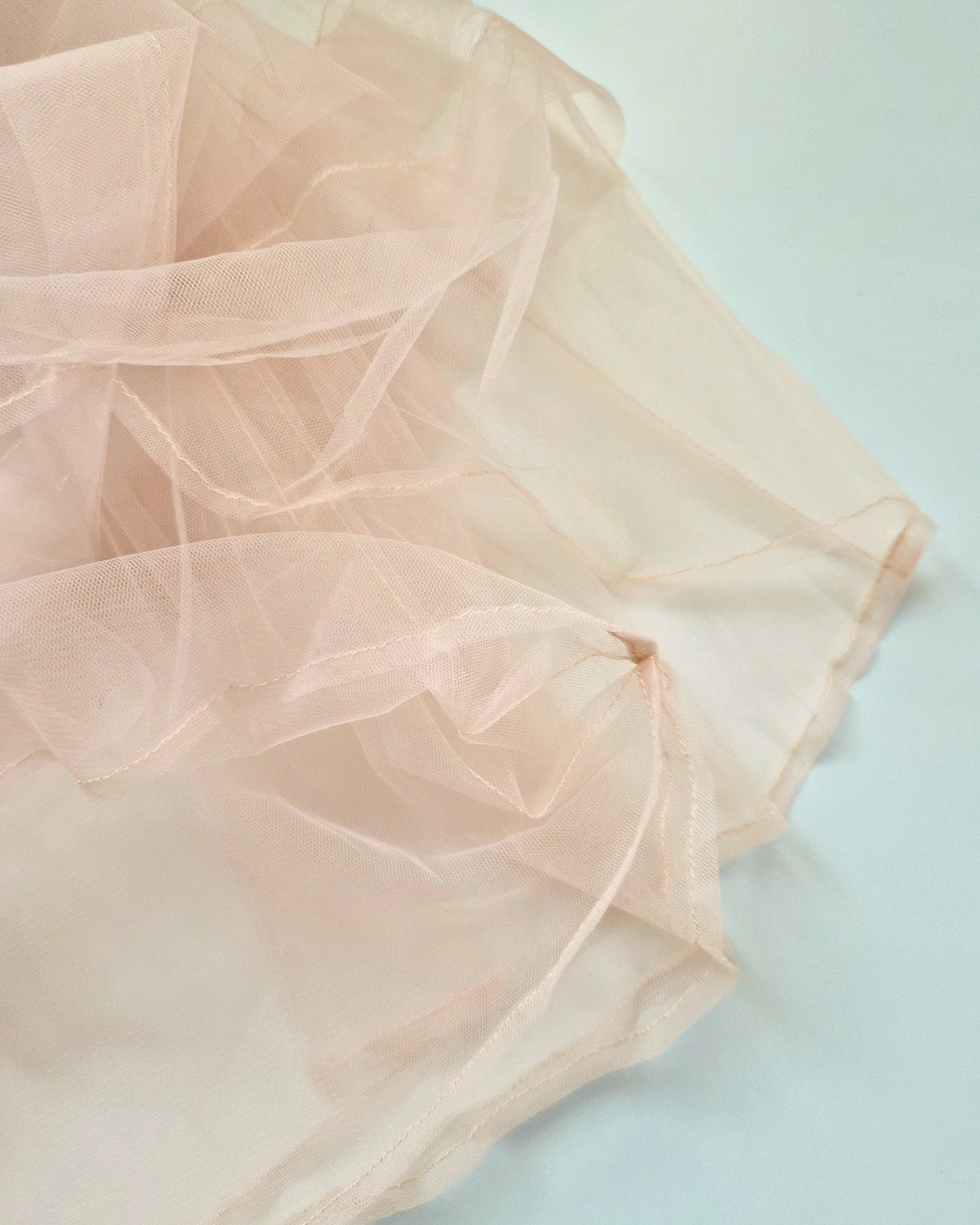 sheer layered waist frill tulle dress