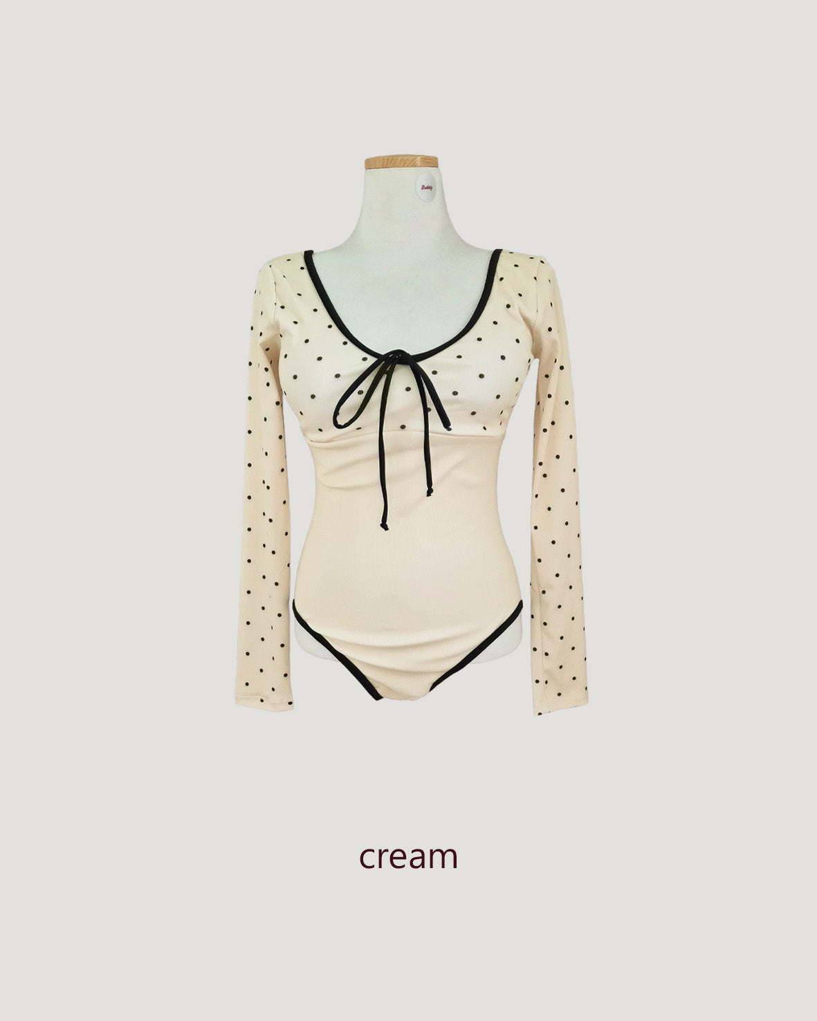dot long sleeve swimwear