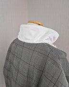 glen check frill jacket