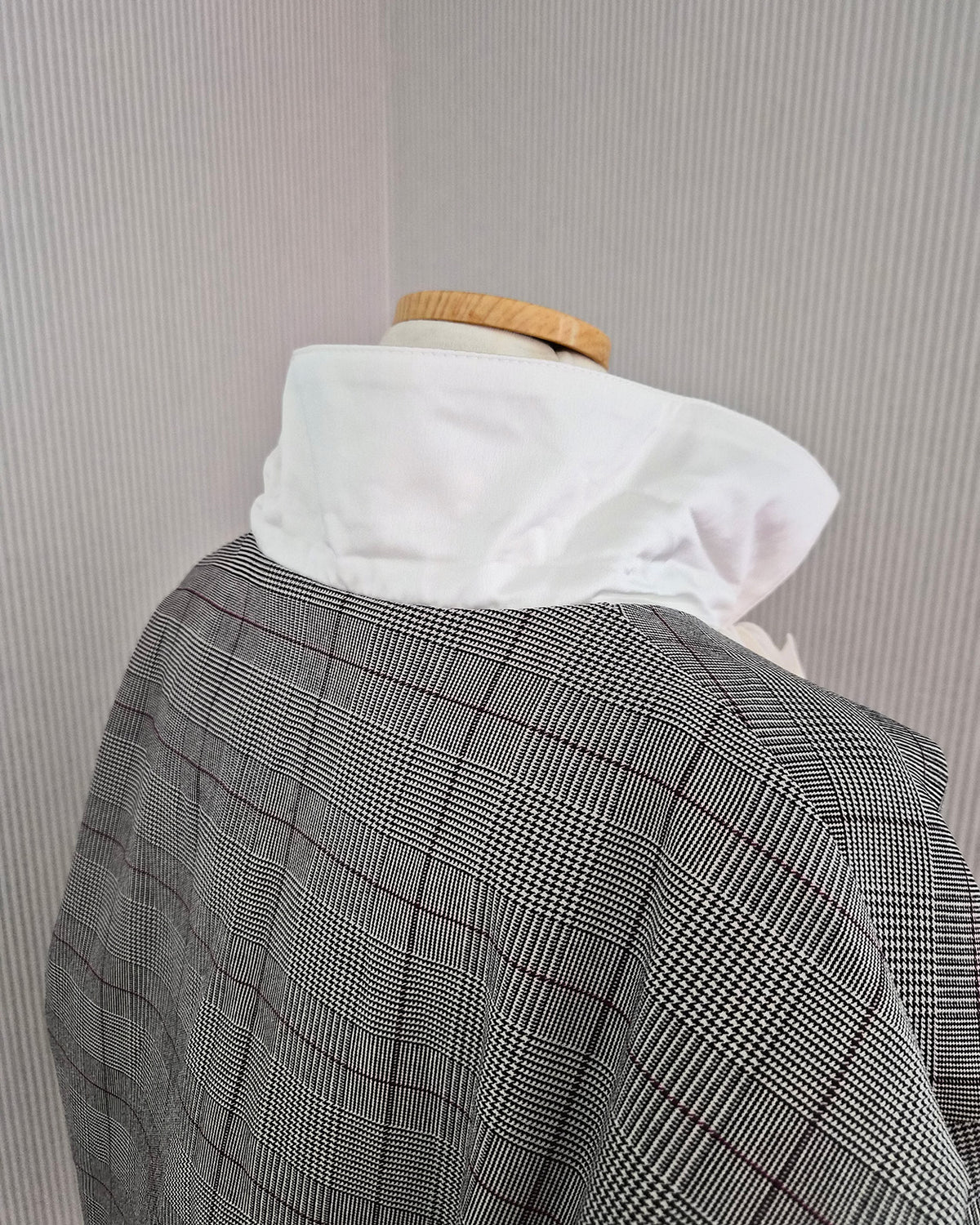 glen check frill jacket