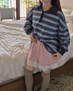 multi stripe rugby shirt