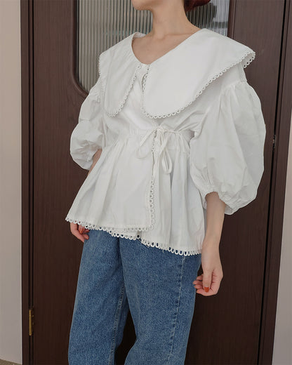 big collar volume blouse