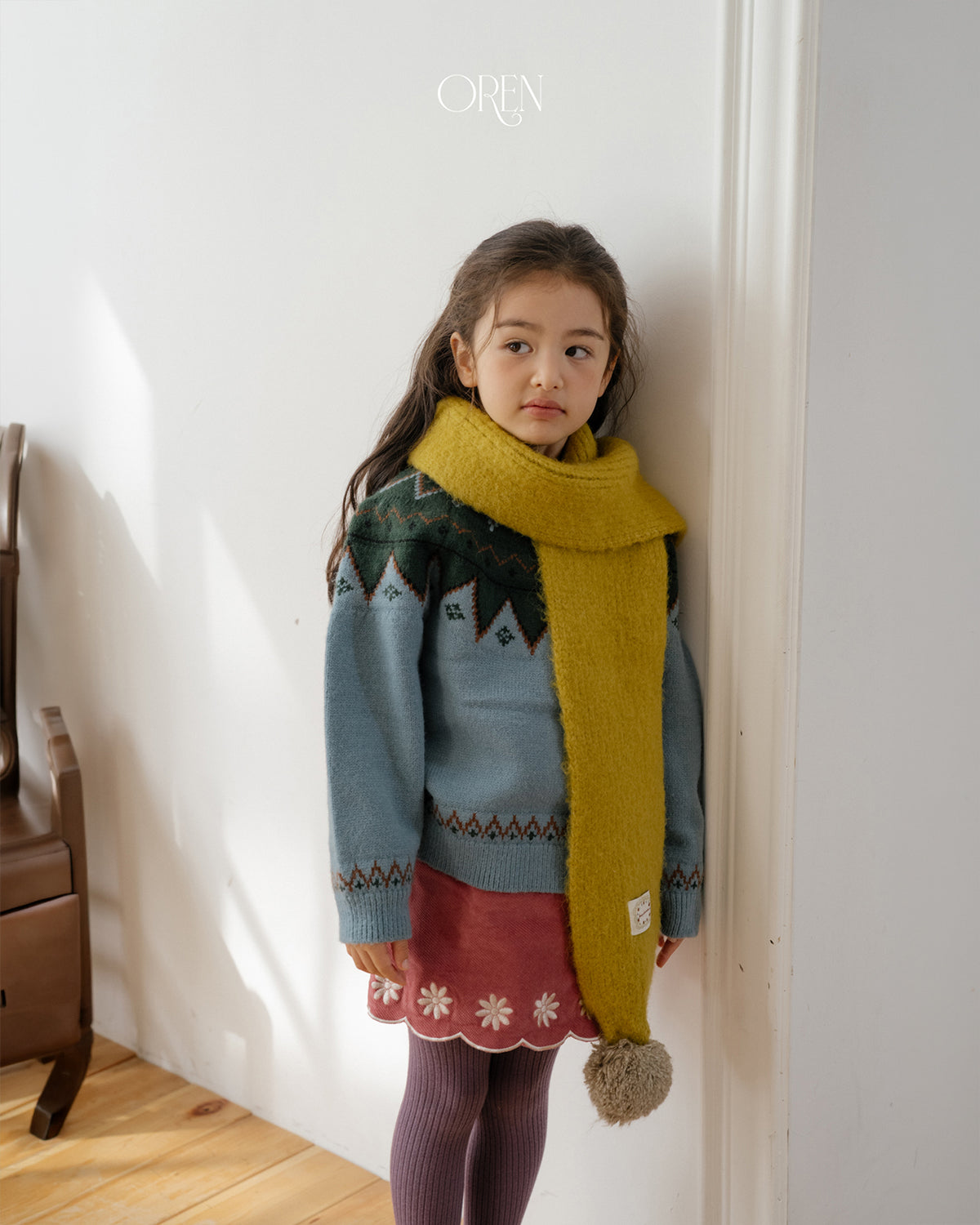 【OREN】merci pom-pom muffler