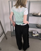 side frill sweat pants