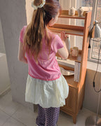 hem gingham check pile fabric T