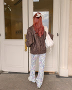 vintage like faux leather blouson