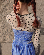 cut out stripe long dress