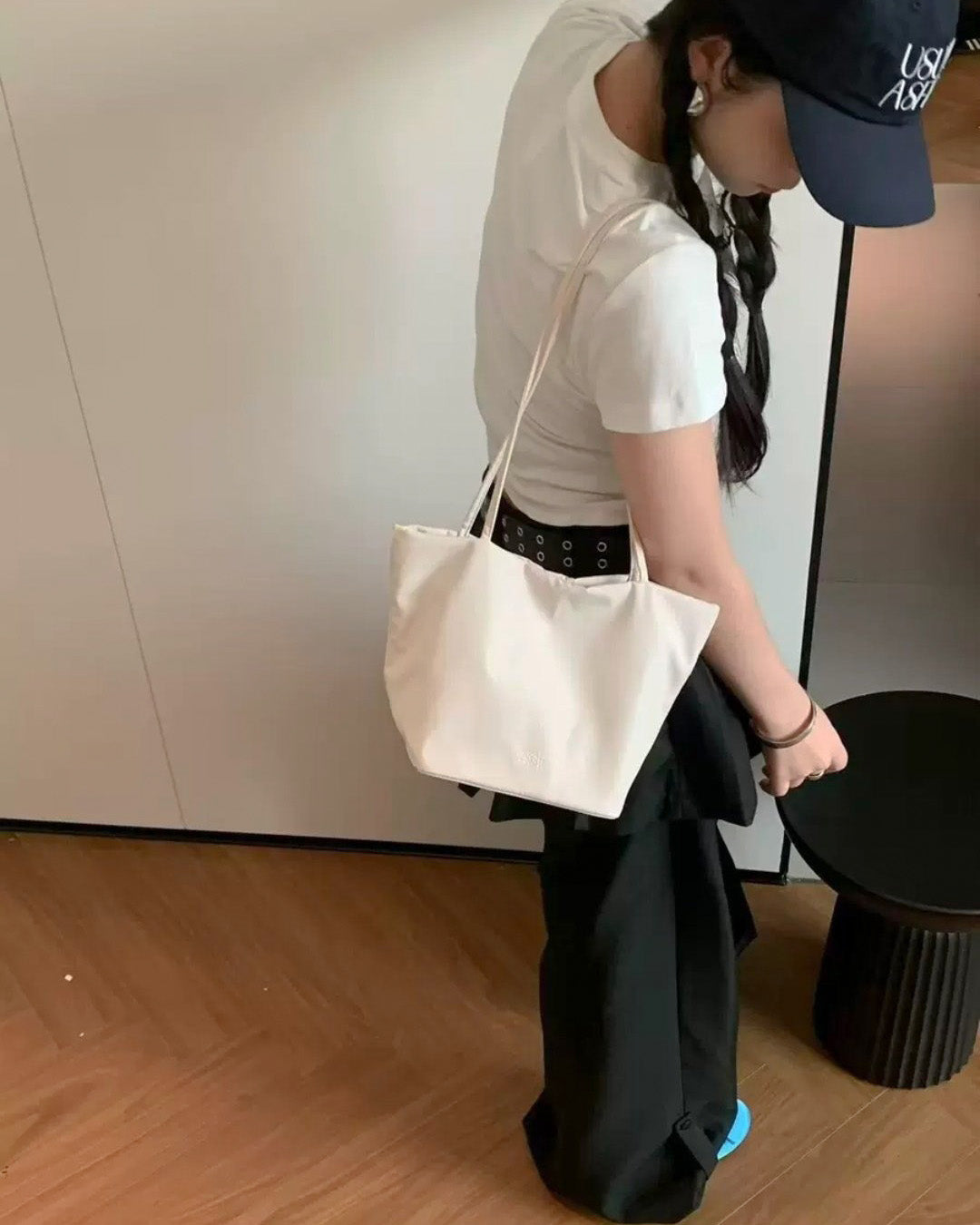 happy color glossy shoulder bag
