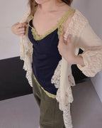 bicolor lace point camisole