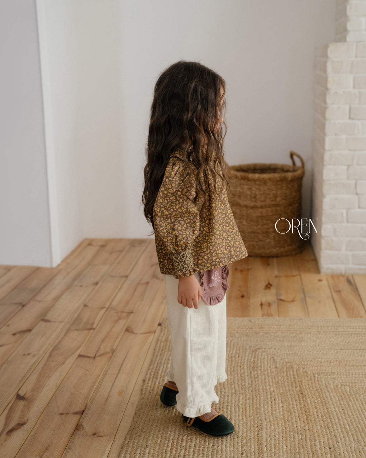 【OREN】naomi frill corduroy pants