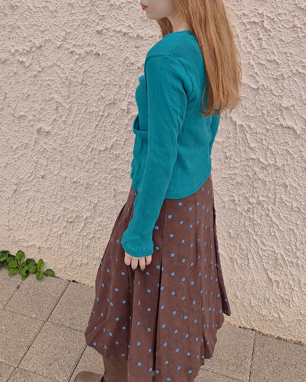 pocket point round neck cardigan