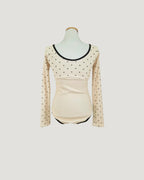 dot long sleeve swimwear