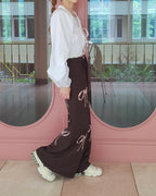 frill double ribbon blouse