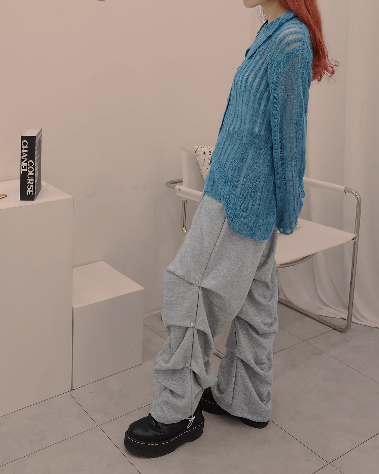 shirring light sweat pants