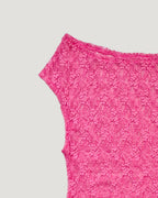 lace sheer french sleeve top