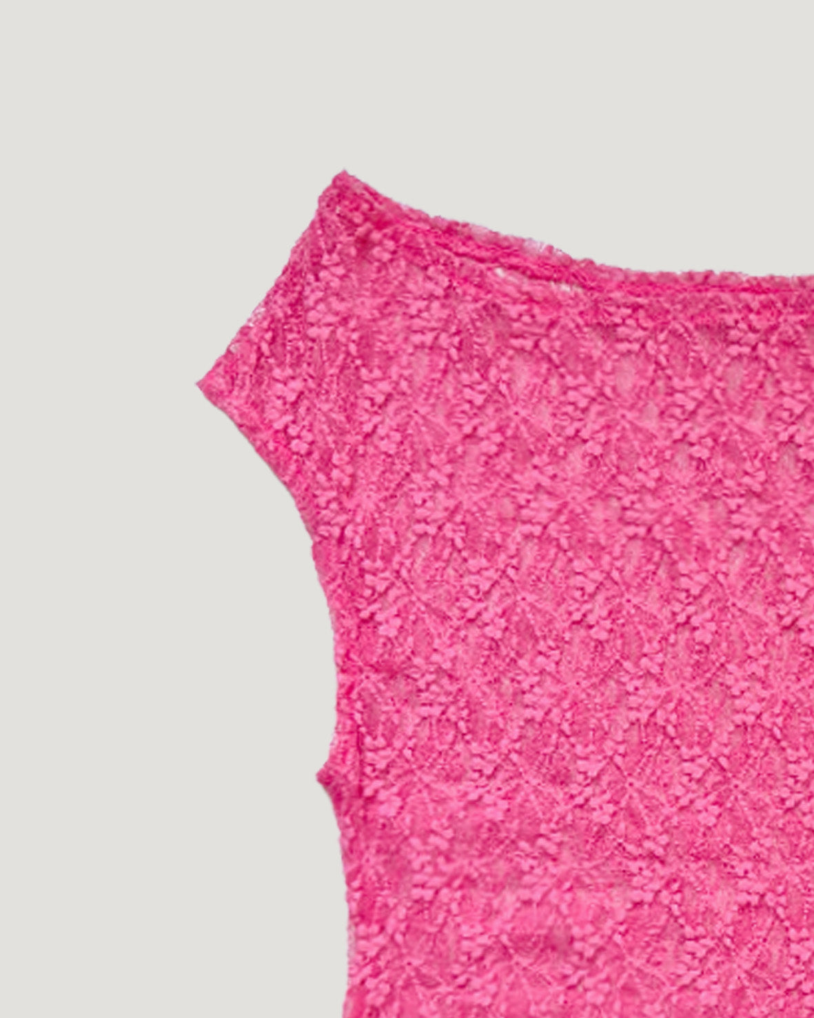 lace sheer french sleeve top