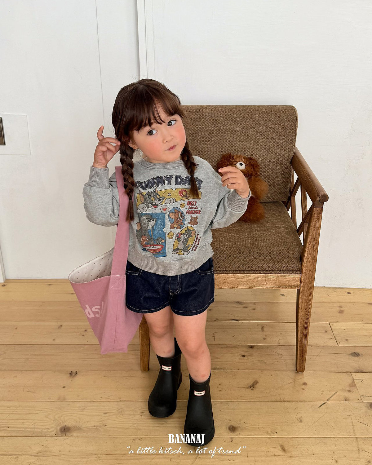 【BANANAJ】heart pocket peanuts short pants
