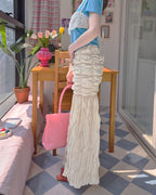 shirring popcorn skirt