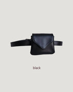 faux leather pouch belt