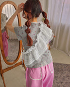 lace frill layered belt