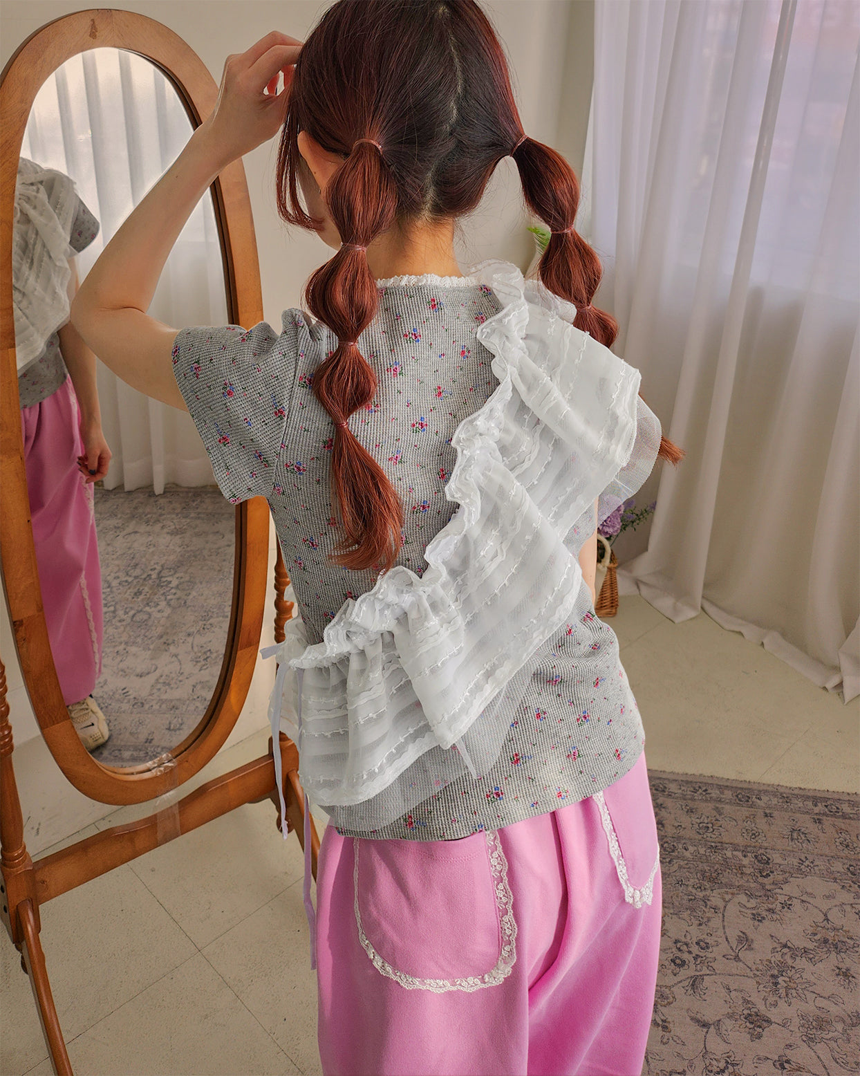lace frill layered belt