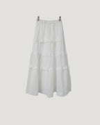 cotton tired long skirt