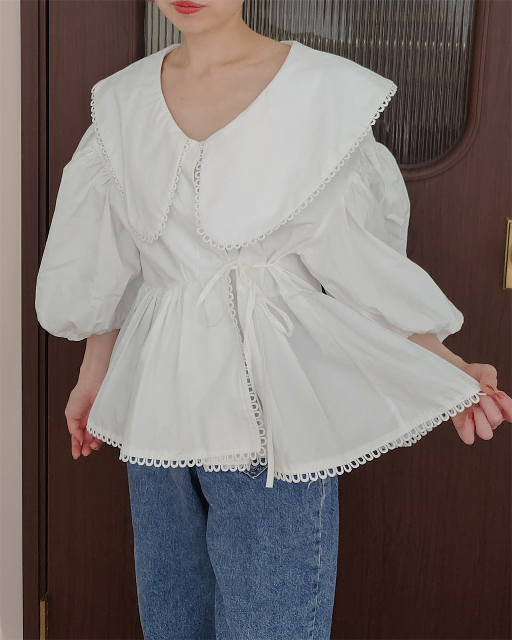 big collar volume blouse