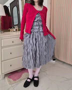 shirring popcorn skirt