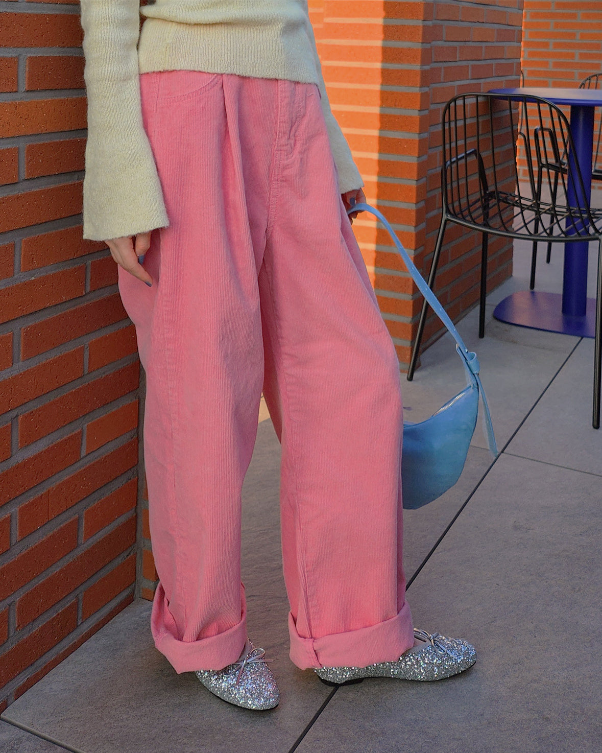 heart pocket corduroy pants