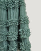 tiered volume frill tulle skirt