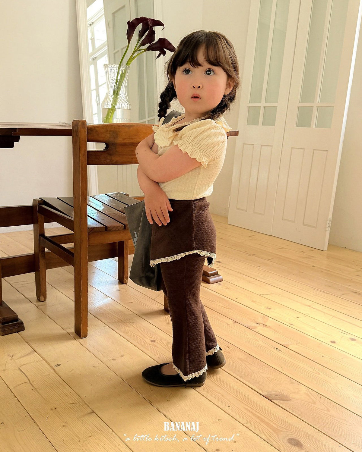 【BANANAJ】jardin skirt pants