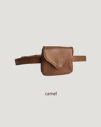 faux leather pouch belt
