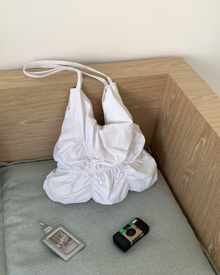 shirring color nylon bag