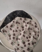 flower pattern waffle beanie
