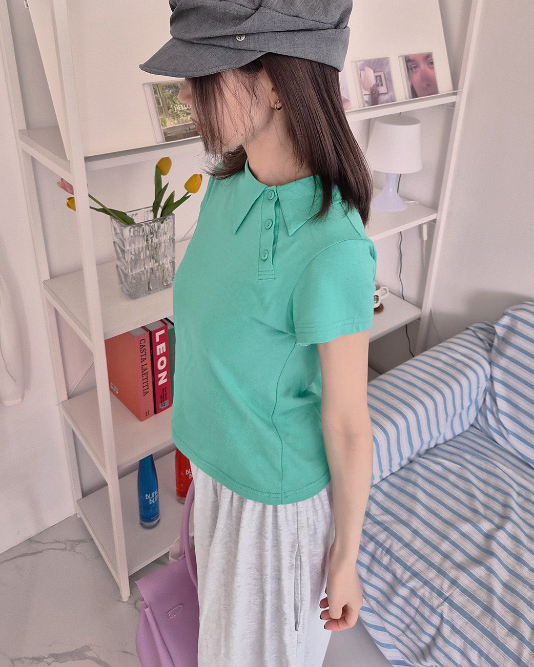 unbalance button collar T